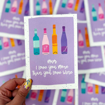 Mum Birthday Card 'Love You More Than You Love Wine', 5 of 6