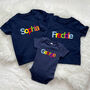 Personalised Multicoloured Set Of Three Kids T Shirts, thumbnail 1 of 4