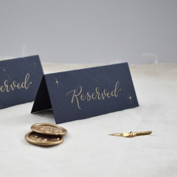 Celestial Wedding Reserved Seat Card Signs X 10, 5 of 6
