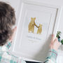 'Father And Child' Bear Print Gift, thumbnail 4 of 7
