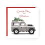 Driving Home For Christmas Land Rover Christmas Card, thumbnail 1 of 4