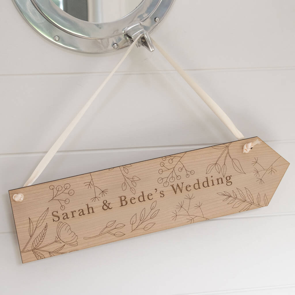 Flower Wedding Sign By Oh So Cherished | notonthehighstreet.com