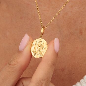 Virgo Zodiac Necklace, Sterling Silver Or Gold Plated, 3 of 11