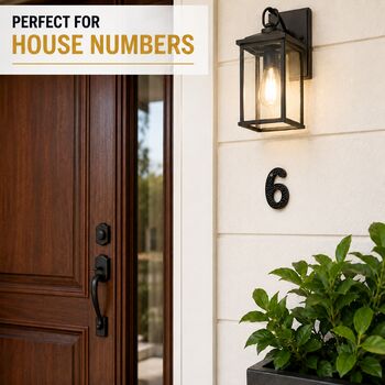 Black Brass Door Number Six Plaque, 8 of 8