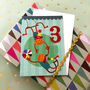 Monkeys 3rd Birthday Card, thumbnail 3 of 5