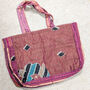Large Sari Market Tote Bag, Cotton Canvas Lining, thumbnail 1 of 8