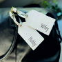 Set Of Two Hubby And Wifey Luggage Tags, thumbnail 1 of 3