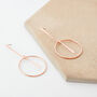 Long Drop Knotted Hoop And Bar Earrings, thumbnail 3 of 6