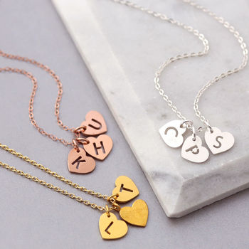 Triple Sterling Silver Heart Necklace, 3 of 5