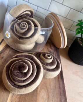 Pretend Play Felt Cinnamon Roll, 2 of 3
