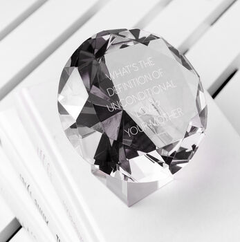 Personalised Clear Diamond Paperweight, 3 of 4