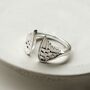 Sterling Silver Angel Wings Adjustable Ring, thumbnail 3 of 6