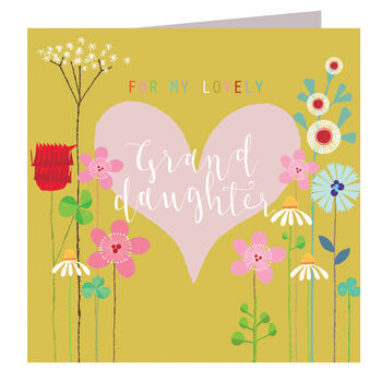 Floral Granddaughter Greetings Card, 2 of 5