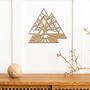 Triangular Tree Of Life Wood Art Modern Room Decor, thumbnail 5 of 8