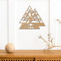 Triangular Tree Of Life Wood Art Modern Room Decor, thumbnail 6 of 9