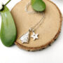 Personalised Sterling Silver Christmas Tree And Initial Star Necklace, thumbnail 8 of 12