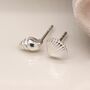 Mismatched Sterling Silver Shell Stud Earrings, thumbnail 2 of 7