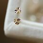Best Daughter Gold Plated Mini Heart Stud Earrings, thumbnail 3 of 7