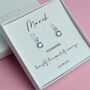 Sterling Silver March Birthstone Earrings, thumbnail 1 of 3