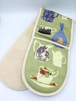 Luxury Pottery China Pattern Oven Gloves, 5 of 6