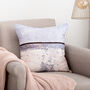 Coastal Stripe, Pink And Blue Linen Cushion Cover, thumbnail 2 of 4