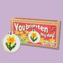 You Brighten My Day! Mini Matchbox Cross Stitch Kit, thumbnail 1 of 10