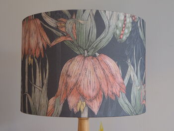 Pink And Black Passionflower Lampshade, 6 of 8