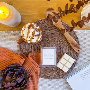 Farmhouse Pumpkin And Caramel Latte Candle/Wax Melt, 2 of 3