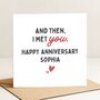 'Then I Met You' Wife Romantic Card For Anniversary, thumbnail 2 of 7