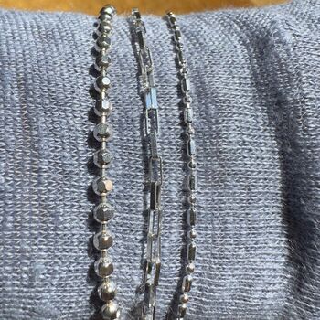 Set Of Three Sterling Silver Layer Bracelets, 2 of 5