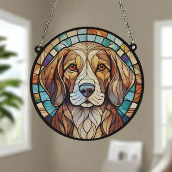 Beagle Stained Glass Effect Suncatcher, 6 of 6