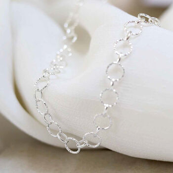 Sterling Silver Shimmer Link Necklace, 6 of 9