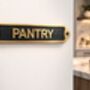 Decorative Brass Pantry Door Sign Plate With Black Finish, thumbnail 5 of 7
