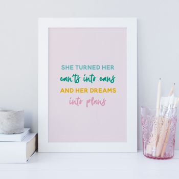 Motivational Inspirational Print For Her, 3 of 3