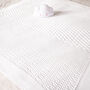 White Pattern Stripe Christening Blanket With Cross, thumbnail 2 of 9