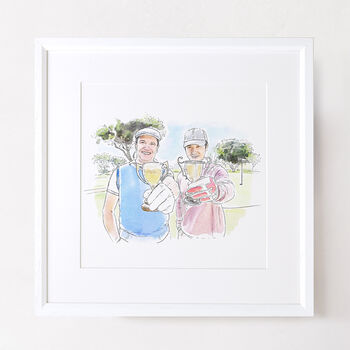 Watercolour Line Hobby Portrait – Custom Hand Drawn Illustration Gift, 9 of 11