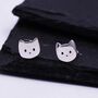 Cute Kitty Cat Stud Earrings, thumbnail 4 of 10