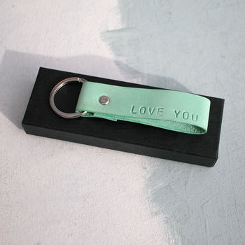 Colourful Personalised Leather Keyring, 3 of 7