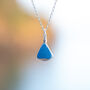 Cornish Sea Ceramic Pendant Blue, thumbnail 2 of 4