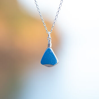 Cornish Sea Ceramic Pendant Blue, 2 of 4