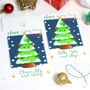 Personalised Festive Tree Family Christmas Card, thumbnail 2 of 7