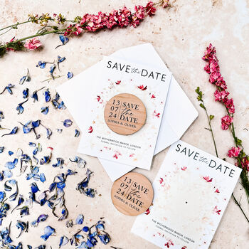 Save The Date Magnet Cards Summer Wedding Wildflower, 6 of 10