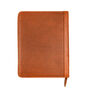 Personalised Zip Up A4 Leather Portfolio In Brown, thumbnail 5 of 8