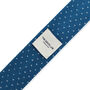 Men's Square End Knitted Tie With Dots Dark | Teal, thumbnail 4 of 5