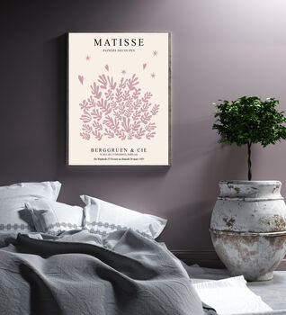 Matisse Pink Leaf Exhibition Print, 3 of 4