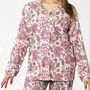 Pink And White Floral 100% Cotton Ladies Pyjamas, thumbnail 1 of 9