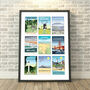 Travel Print Collage – Nine Designs On One Print, thumbnail 1 of 5