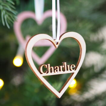 Personalised Heart Keepsake Christmas Decoration, 6 of 6