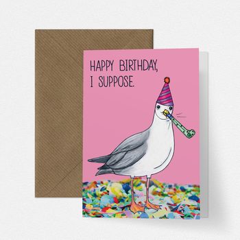 Sarcastic Seagull Birthday Card, 2 of 2