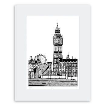 Big Ben, London Screen Print, 2 of 3